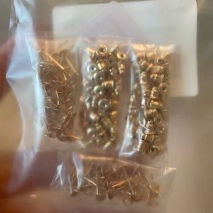 Gold-toned PLAIN Earring Studs with Backs